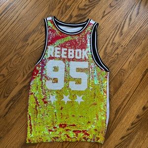 Reebok Sequined Jersey Tank